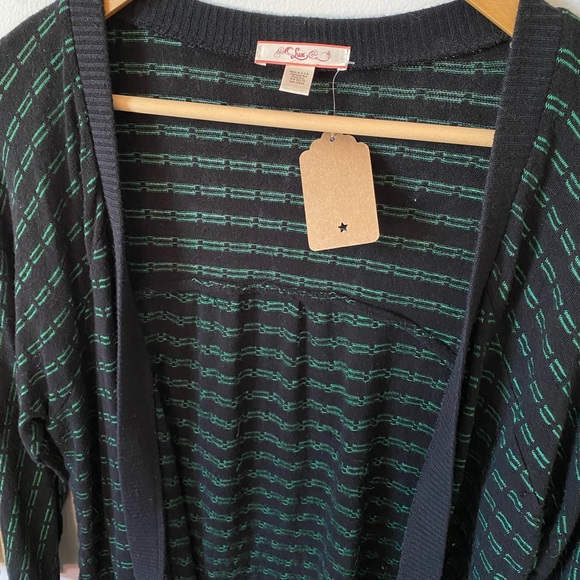 Black and emerald stretchy cardi - Picture 2 of 5